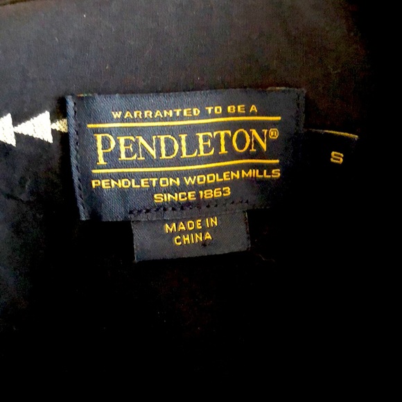 PENDLETON Womens Black Arrow Pattern Shirt Sz S Small SAMPLE one of a kind - Picture 4 of 6